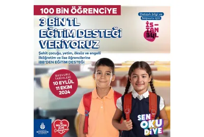 “Sen Oku Diye” Eğitim Desteği Başvuruları Başladı