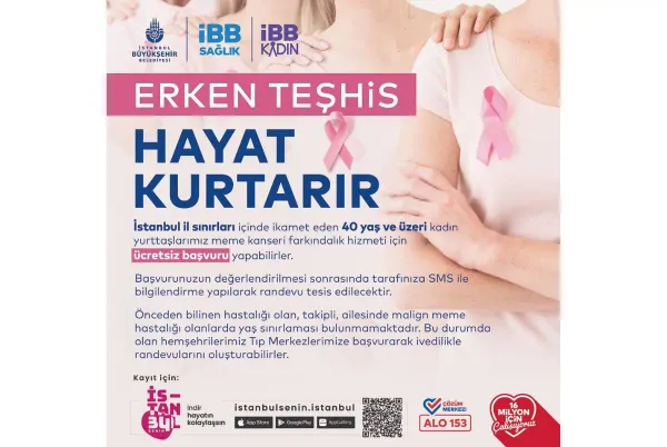 Ücretsiz İBB Meme Kanseri Farkındalık Hizmeti Devam Ediyor